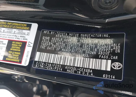 2012 Toyota Camry Hybrid/Le/Xle из США, поврежденный, VIN 4T1BD1FK2CU053853